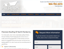 Tablet Screenshot of precisionroofingfl.com